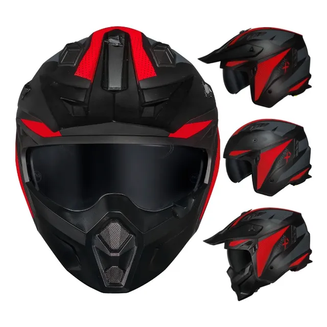 Capacete Norisk Darth Fs726x Preto Fosco Ou Titânio Fosco 4 Em 1 4 Formas Diferentes De Usar Lançamento A Pronta Entrega