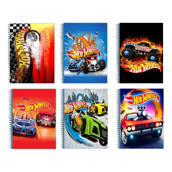 Adesivo Para Encapar Caderno Hot Wheels 8unid