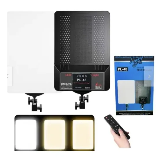 Panel Led Fotografia Profesional Luz Calida Fria 19 Pulgadas Color de la estructura Negro | Cuotas sin interés