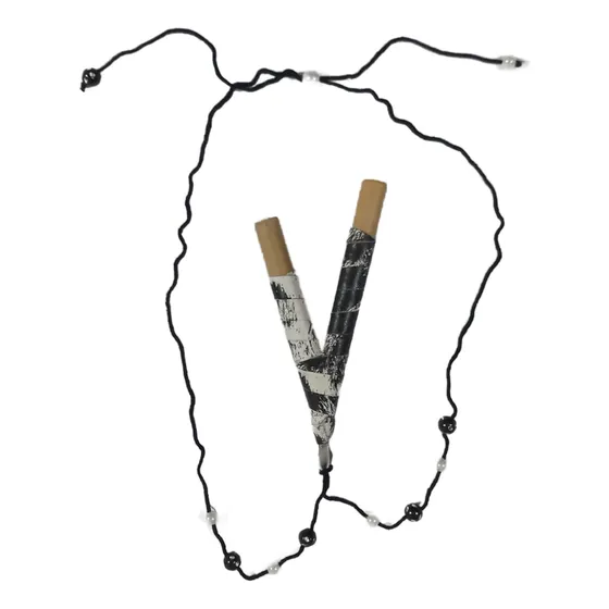 Kuripe De Bambu - Preto E Branco Tipo Camuflado