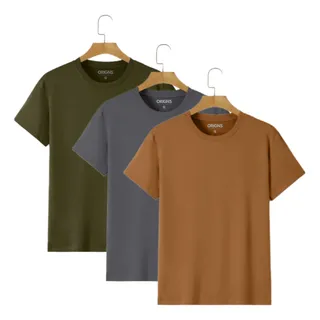 Kit 3 Camiseta Masculina BĂĄsica Lisa AlgodĂŁo P/m/g/gg Origns Kit 3 Camiseta Masculina BĂĄsica Lisa AlgodĂŁo P/m/g/gg Origns
