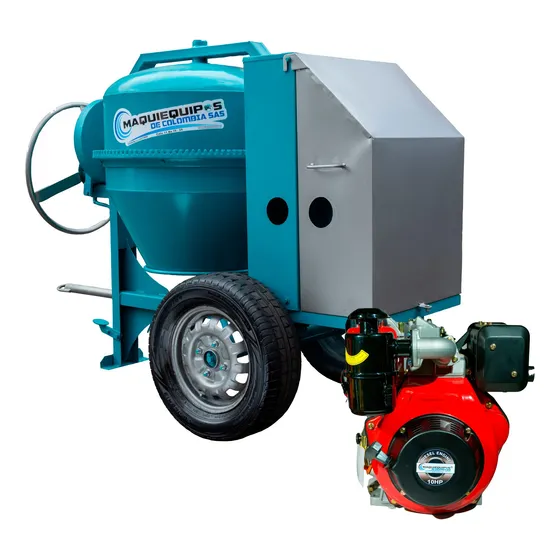 Mezcladora De Concreto Bulto Y Medio Motor Diesel