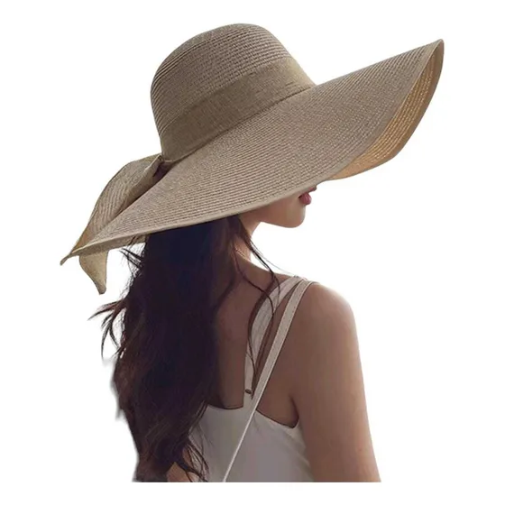 Sombrero De Sol Para Mujer Con Borde Ancho Para Playa