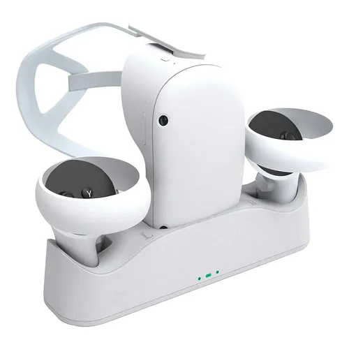 Base Dock Carregamento para Meta Quest 2 e 3 - Suporte Abs Sem Fio
