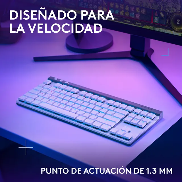 Teclado Inalámbrico Gaming Logitech G515 Tkl Blanco