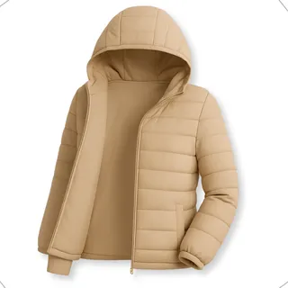 Jaqueta Puffer ImpermeĂĄvel Casaco Bobojaco Feminino Bege Jaqueta Puffer ImpermeĂĄvel Casaco Bobojaco Feminino Bege