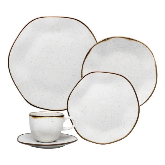 Jogo De Jantar Para 4 Pessoas Porcelana Maresia Oxford