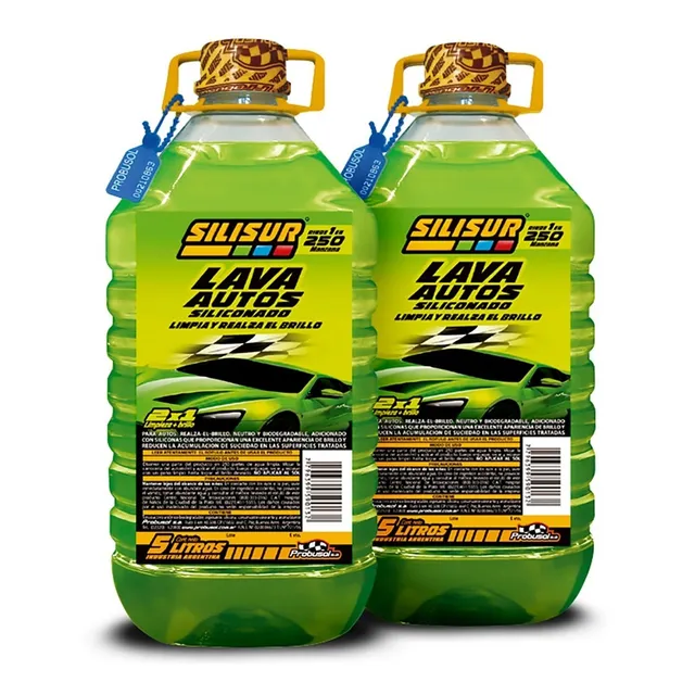Lava Autos Siliconado Shampoo Autos Carwash 5lts Pack 2un