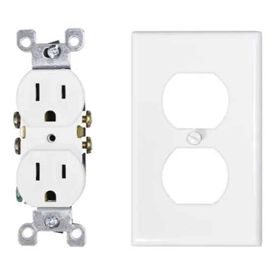 Kit 10 Contactos Y 10 Placas Duplex Leviton Color Blanco