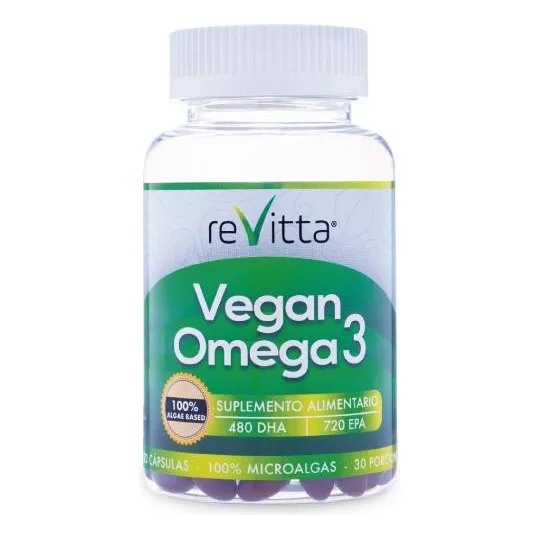 Omega 3 120 Pastillas Revitta Vegano Libre De Gluten Sabor Omega 3 120c