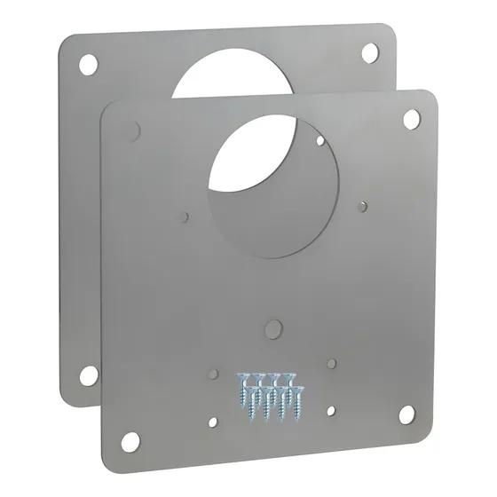 Par Placa Repara Bisagra 35mm C/tornillos | Ducasse Aluminio Brillante