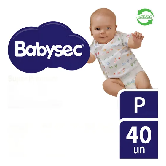 Babysec Pañales Para Bebe Super Premium P 40 Unid