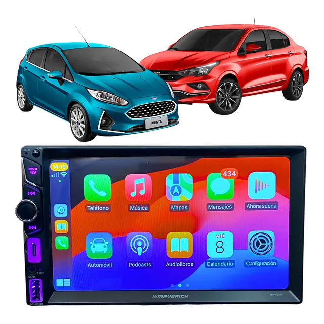 Radio Auto Con Pantalla Multimedia Bluetooth Carplay Android