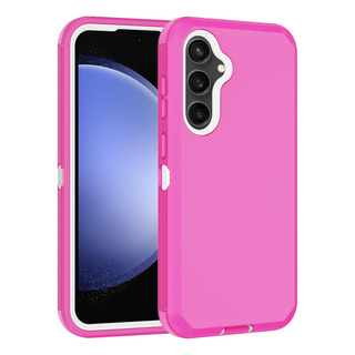 Funda Para Galaxy S23 Fe Rosa/blanco Plastico Built-in Scree Funda Para Galaxy S23 Fe Rosa/blanco Plastico Built-in Scree