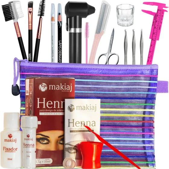 Kit Básico Iniciante Henna C/ Mixer Sobrancelha Necessarie
