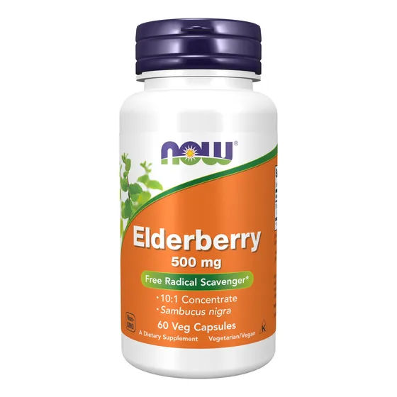 Supplement Now Saúco (sambucus Nigra) 500 Mg 60 Cápsulas