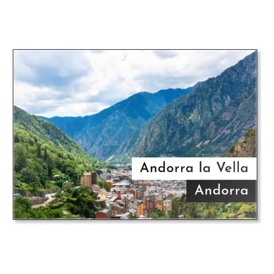 Vista Aerea Ciudad Andorra Vella Capital Iman Para