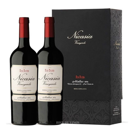 Vino Nicasia Malbec Estuche X2 Botella 750ml Vino Nicasia Malbec Estuche X2 Botella 750ml