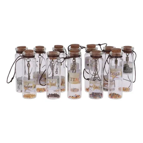12pcs Mini Pequeña Botella De Cristal Que Desea El Trabajo