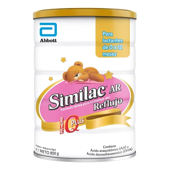 Leche de fórmula en polvo sin TACC Abbott Similac AR en lata de 1 de 850g - 0 meses a 1 años