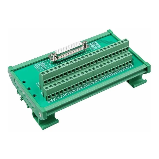 Adaptador Hembra Macho Db44 Riel Din Clemas Conector Termina