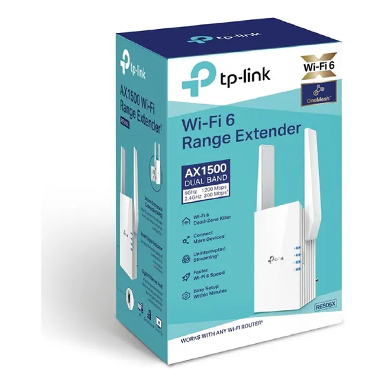Extensor De Cobertura Re505x Tp-link Wi-fi 6 Ax1500 2 Antena