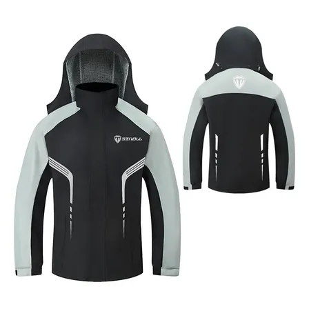 Capa De Chuva Roupa Conjunto Para Motoqueiro Reforçada Kit Cinza Xg-xxl(80-90kg)