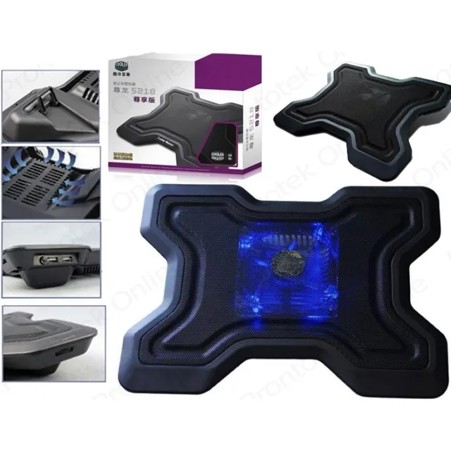 Base Soporte Enfriador De Laptop Con Luz Led De 12  A 15  
