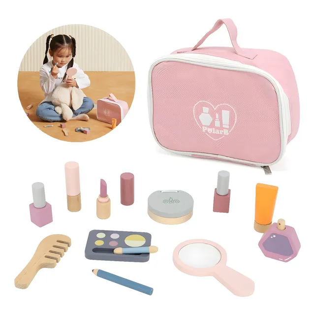 Set Valija Maquillaje Juguete Didactico Infantil Niña Madera