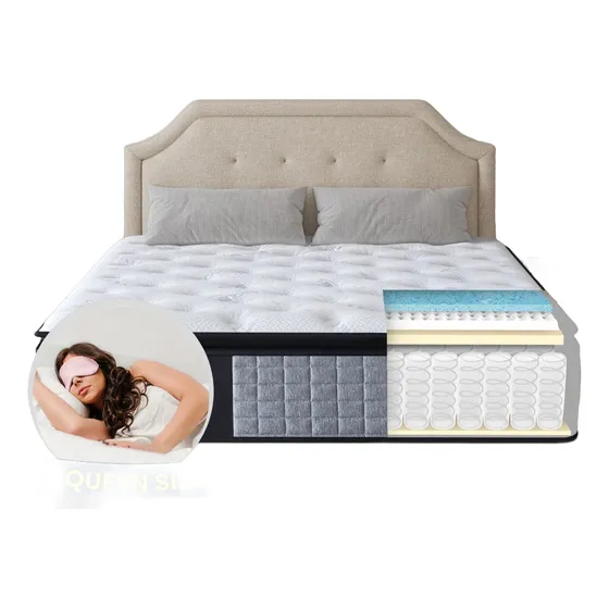 Colchon Queen Size Soffia Memory Foam Hibrido Ortopedico 