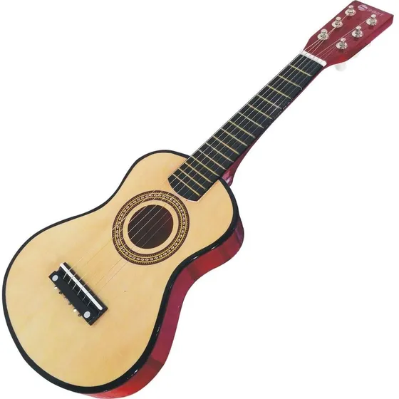 Violão Infantil Madeira Cordas Aço Toca Verdade -cor Natural