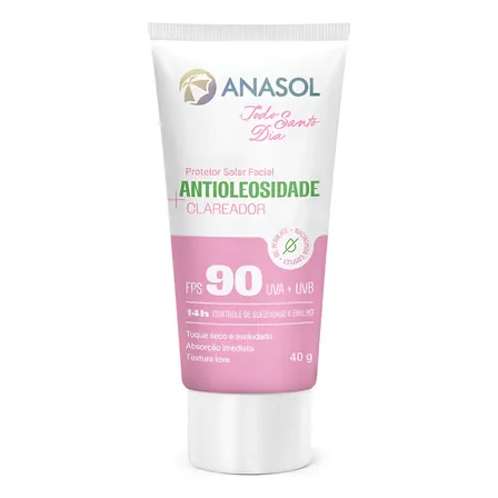 Anasol Prot. Solar Facial Antioleosidade Clareador Fps 90 Todo Santo Dia
