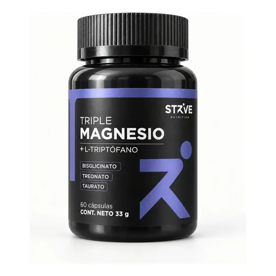 Triple Magnesio + L-Triptófano Strive 60 Cápsulas