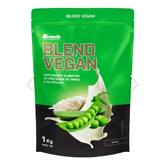 Blend Vegan 1kg (proteína Vegana) - Growth Supplements Sabor Natural