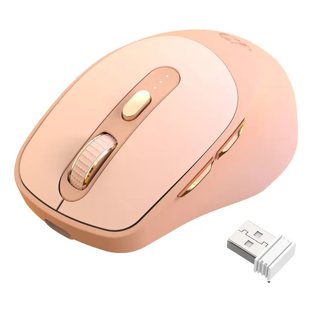 Ratón Inalámbrico Recargable Bluetooth Silencioso De 2.4g