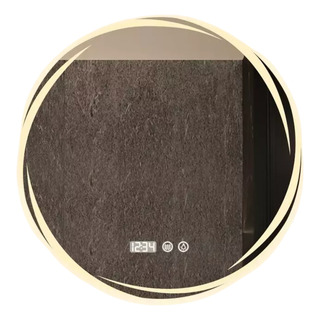 Espejo Led Baño Touch 3 Modo Con Antivaho Hora Temp 60x60cm Espejo Led Baño Touch 3 Modo Con Antivaho Hora Temp 60x60cm
