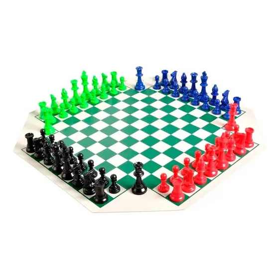 Set De Ajedrez Para 4 Jugadores 60 X 60 Cm