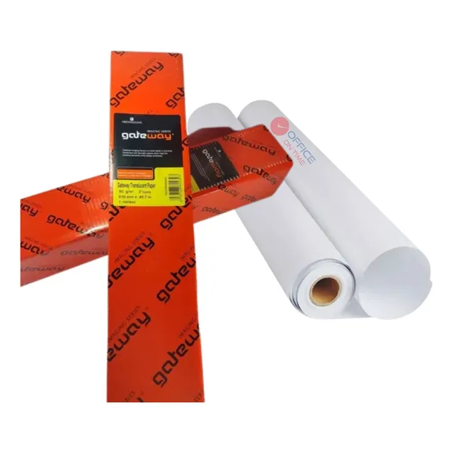 Rollo De Papel Vegetal Plotter Gateway Premium 61cm 90gr 