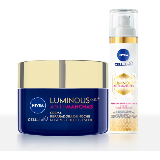 Combo Nivea Luminous Antimanchas Fluido De Dia Y Crema De No
