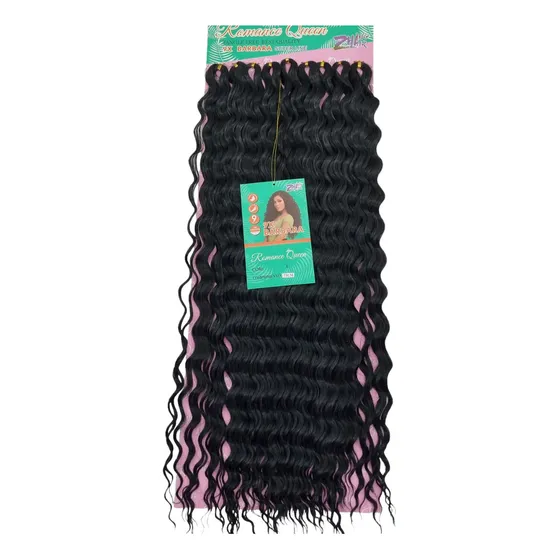 Cabelo Bio Vegetal Crochet Cacheado Barbara Romance Queen Cor Preto