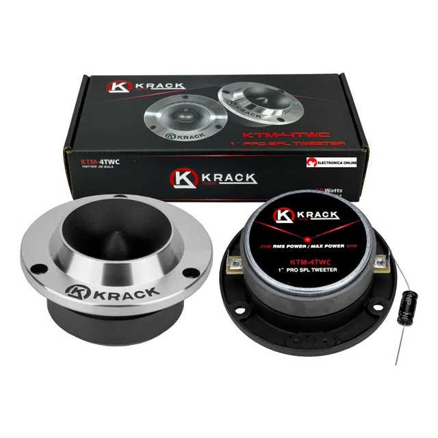 Tweeters Bala Krack Audio Ktm-4twc 4  4 Metálicos Open Show