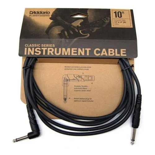 Daddario Pwcgtra10 Cable Instrumento Guitarra Bajo 3 Metros
