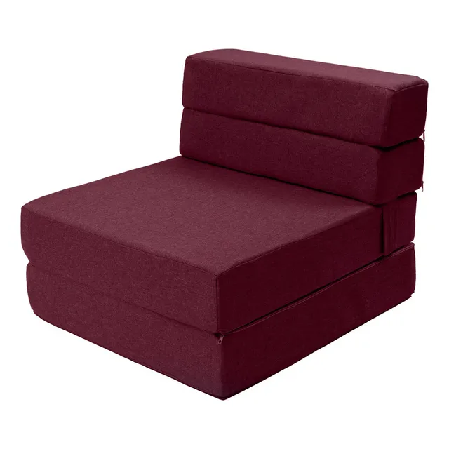 Sofa Cama Individual Cozy Plegable | Memory Foam Home Color Rosa Oscuro