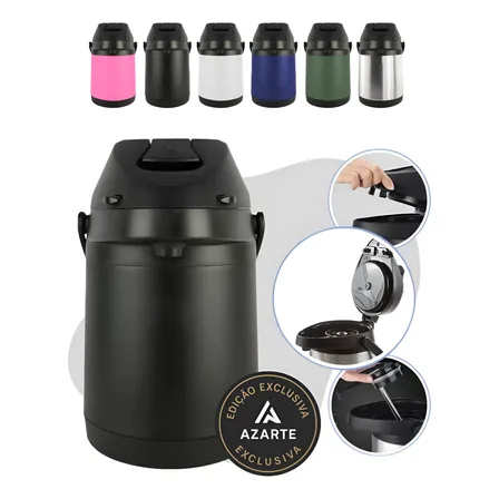 Garrafa Térmica Azarte Inox 2,5l - Quente E Frio