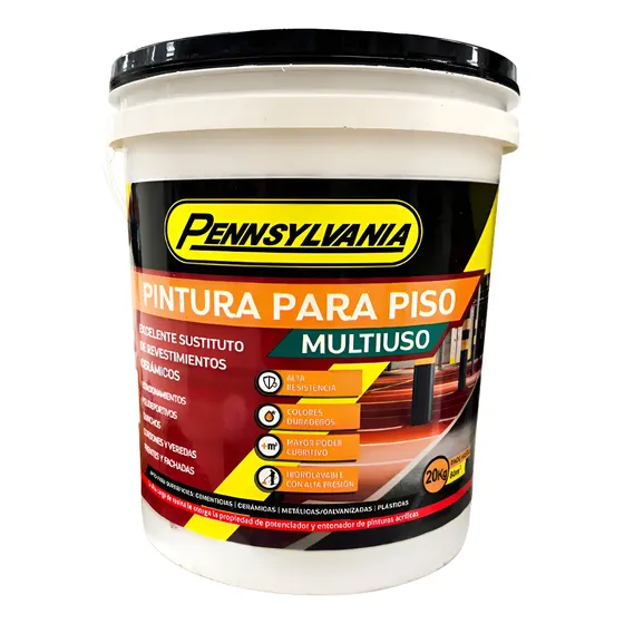 Pintura Látex Acrílico Negro 20L Pisos Fachadas Interior Exterior Pensilvania | Cuotas sin interés