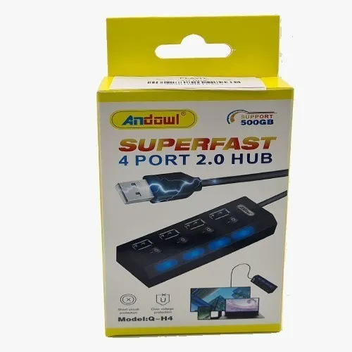 Concentrador Multi Usb 4 Puertos - Toma Corriente