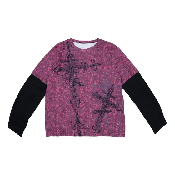 Remera Manga Larga Estilo Gotico, Moda Alternativa Unisex