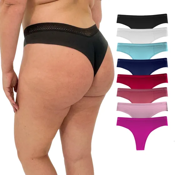 5 Calcinhas Plus Size Calcinha Fio Dental Calcinha Feminina