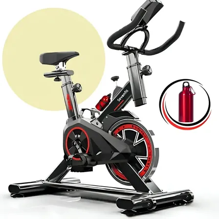 Bicicleta Ergométrica Fitness Para Spinning Mecanica Preto E Vermelho