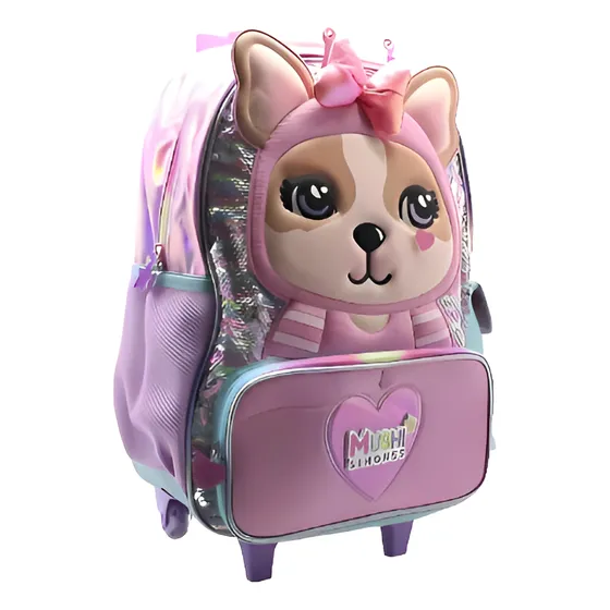 Mochila Escolar Mushi Simones Cresko 18  C/carro
